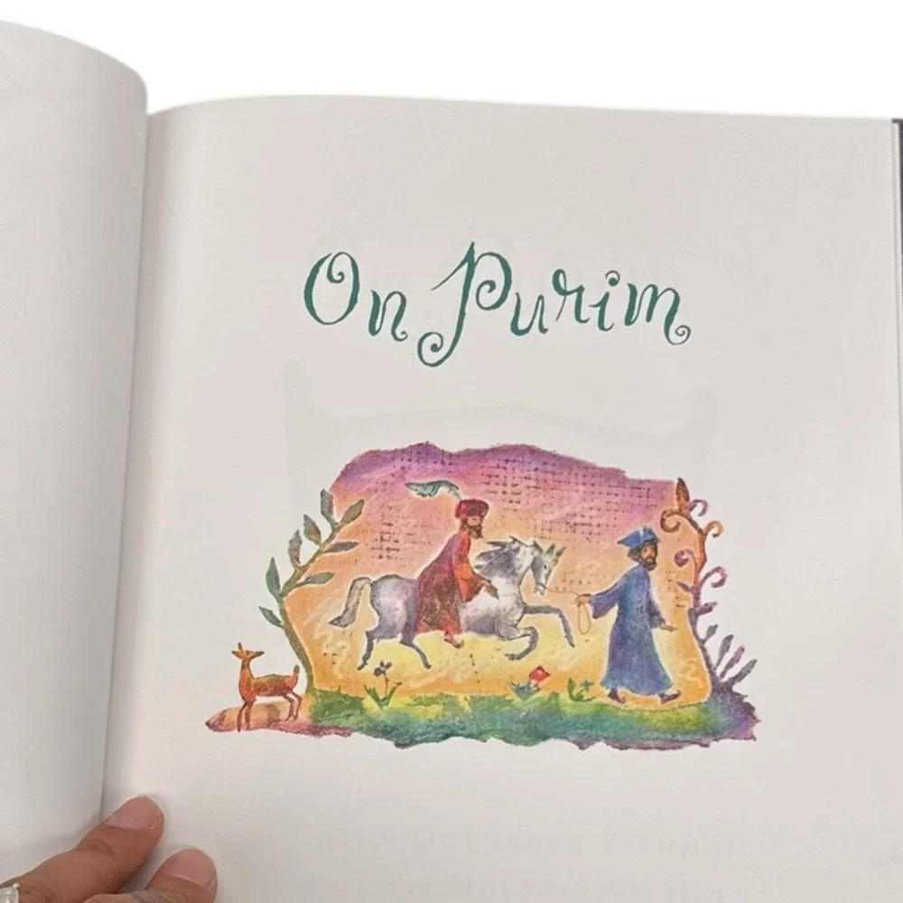 ON‎ PURIM BY CATHY FISHMAN 2000 HC EX LIBR CHILDRENS BOOK ON A  JEWISH HOLIDAY